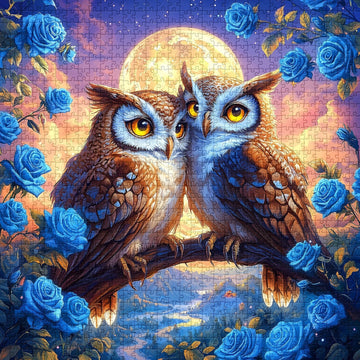 Owls de luna rompecabezas Puzzle 1000 piezas